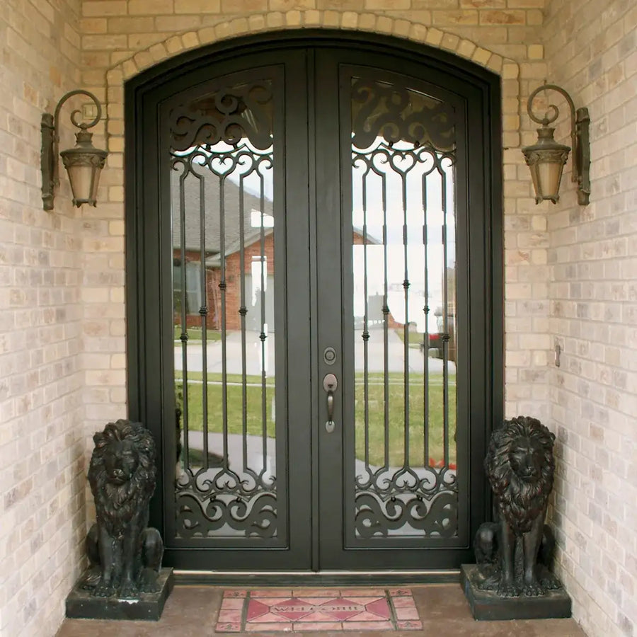 artisan-exterior-metal-double-door-arched-top-elegant-design-aed-artisanentrydoors