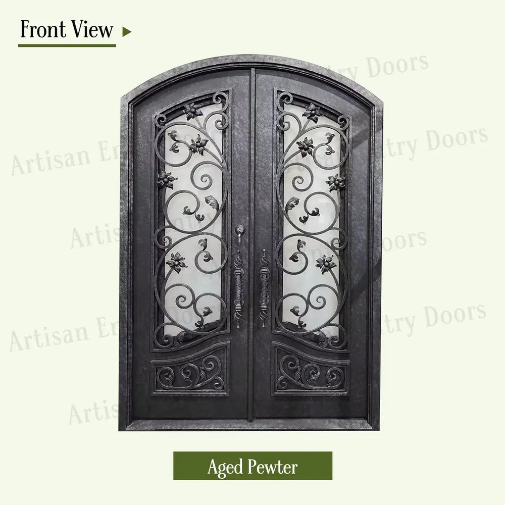 artisan-aged-pewter-front-artisanentrydoorscom