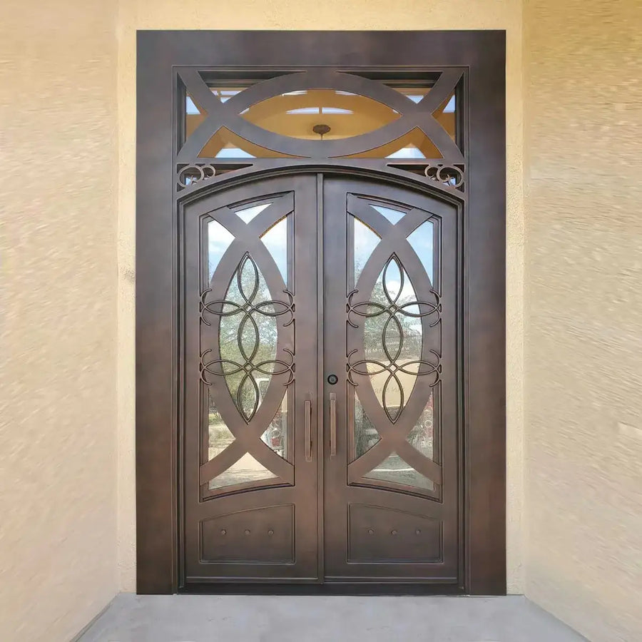 artisan-custom-residential-iron-entry-door-with-square-transom-kickplate-and-scroll-pattern-aed-artisanentrydoors