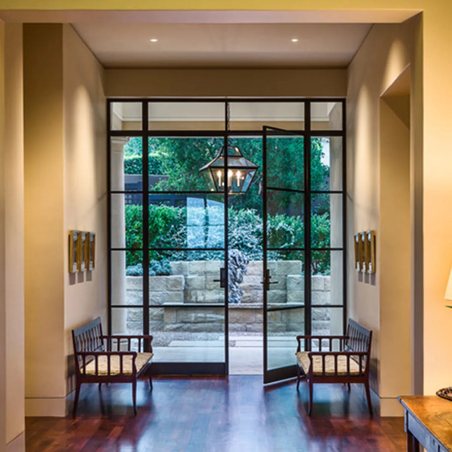 artisan-steel-frame-double-door-sidelights-and-transom-clear-glass-no-threshold-clean-lined-design-aed-artisanentrydoors