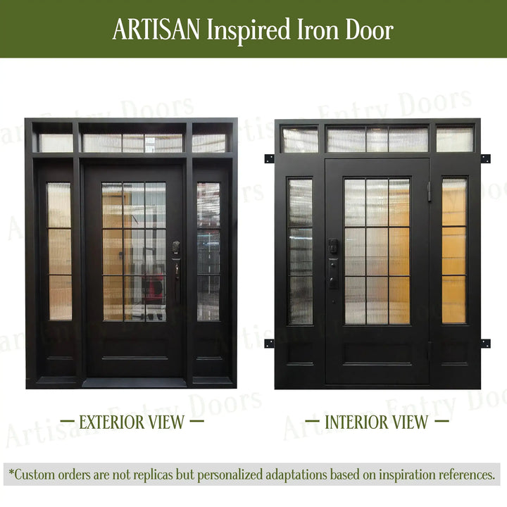 artisan-finished-product-aed-id003-single-iron-door-with-sidelights-transom-artisanentrydoors