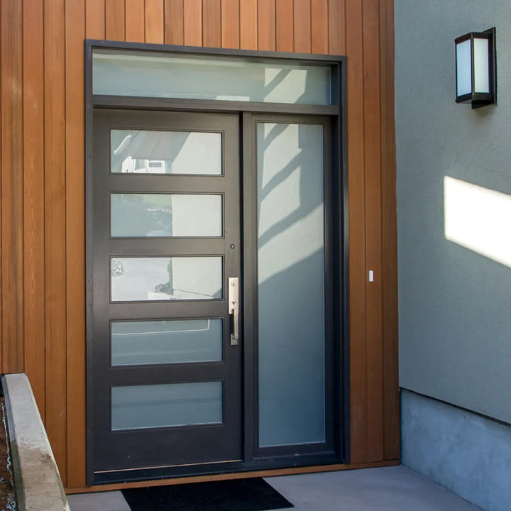 artisan-single-french-door-with-sidelight-square-transom-frosted-glass-5-lite-aed-artisanentrydoors