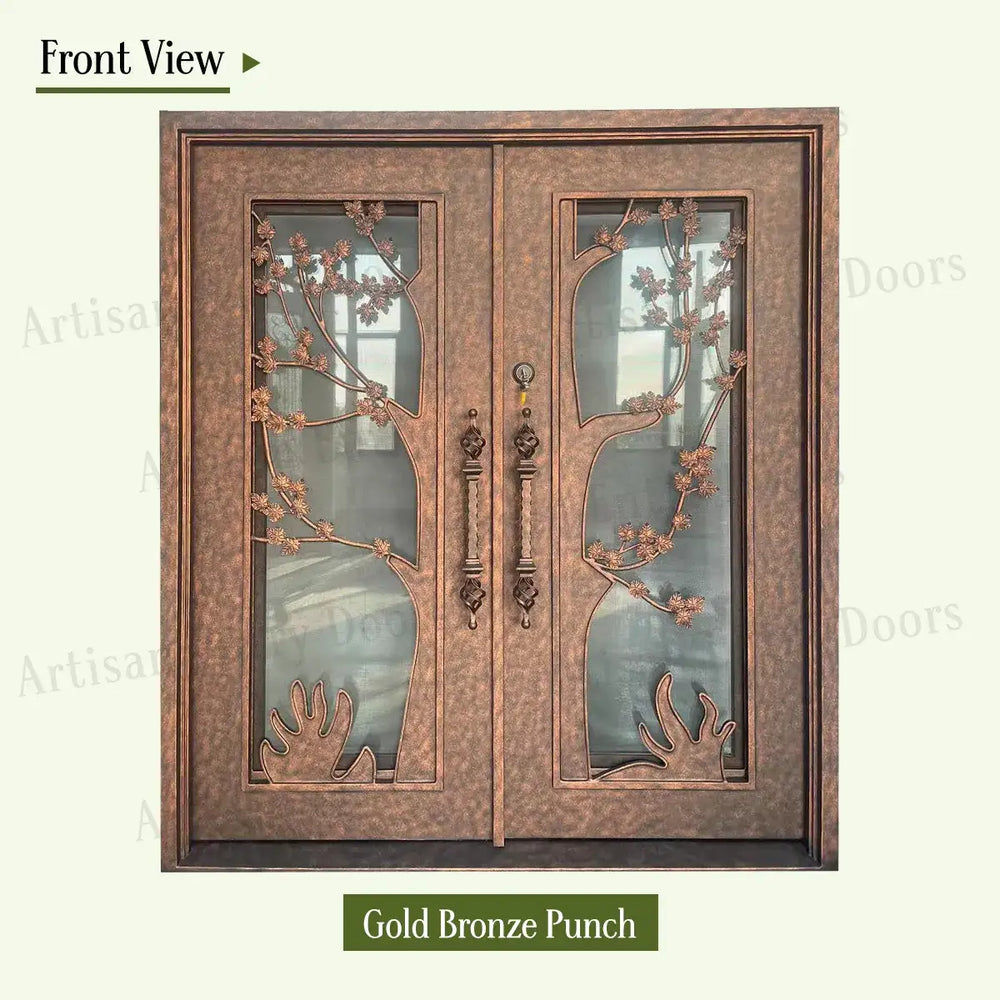 artisan-gold-bronze-punch-front-artisanentrydoors.com