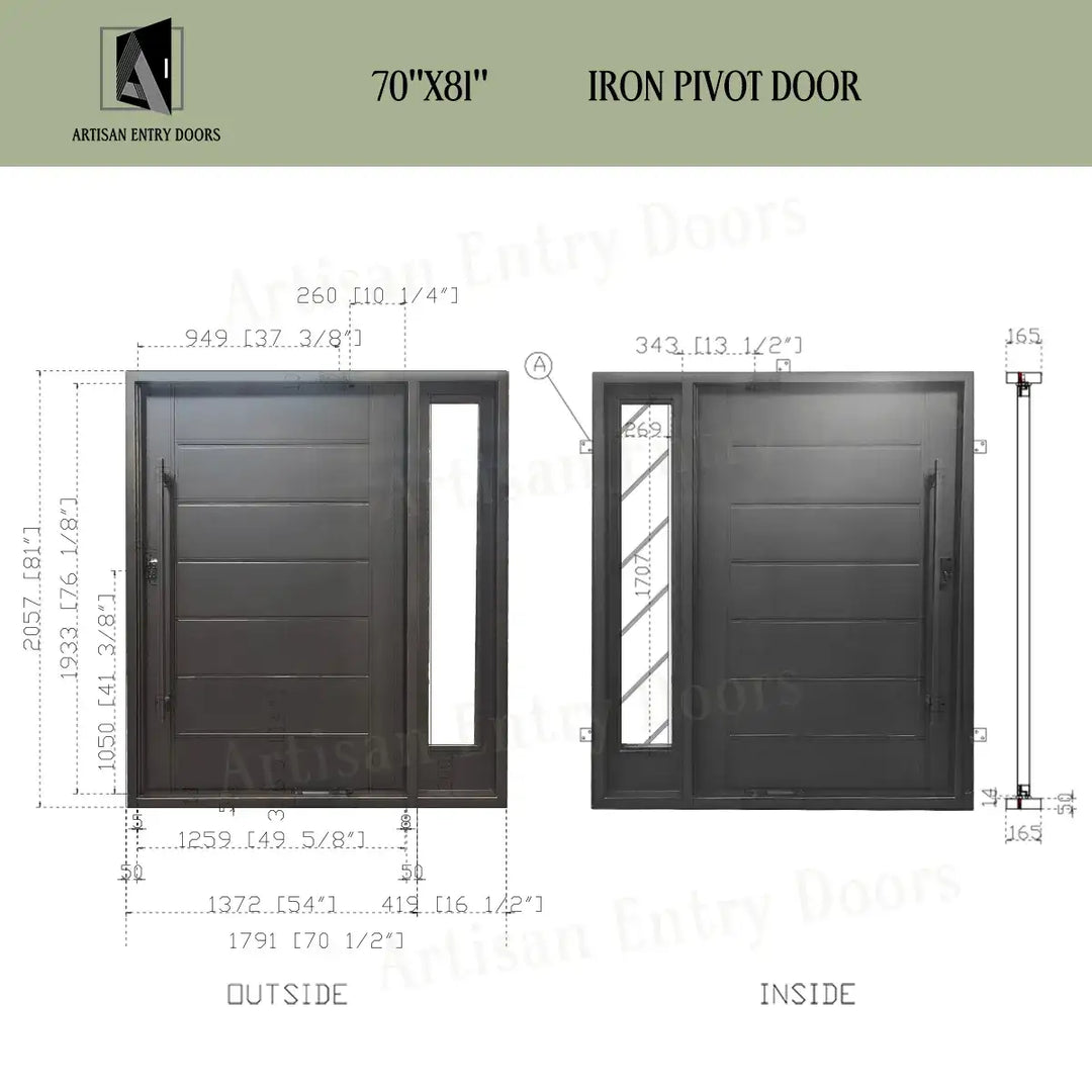 artisan-in-stock-pivot-door-single-door-with-single-sidelight-clear-glass-artisanentrydoors