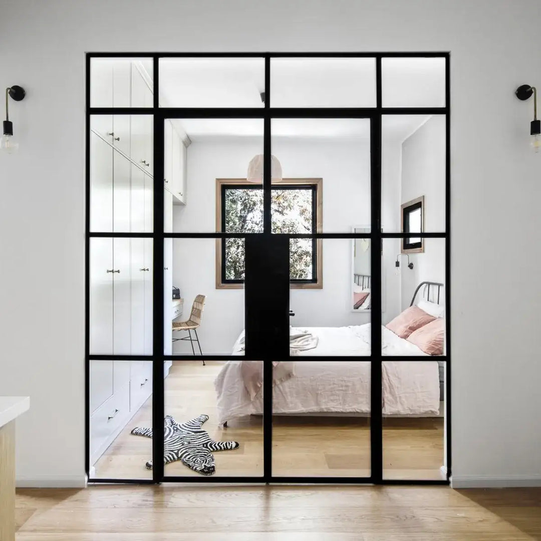 ARTISAN SlimLine Modern Steel Bedroom Interior Door Grid Design AED-SD009