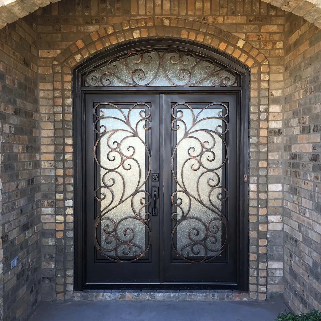 ARTISAN Essentials Forged Iron Double Door Arched Transom AED-ID013
