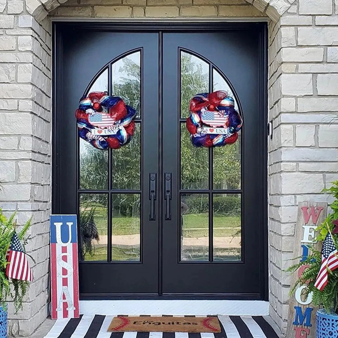 ARTISAN Essentials Double Iron Door with 8-Lite Glass Design AED-ID010