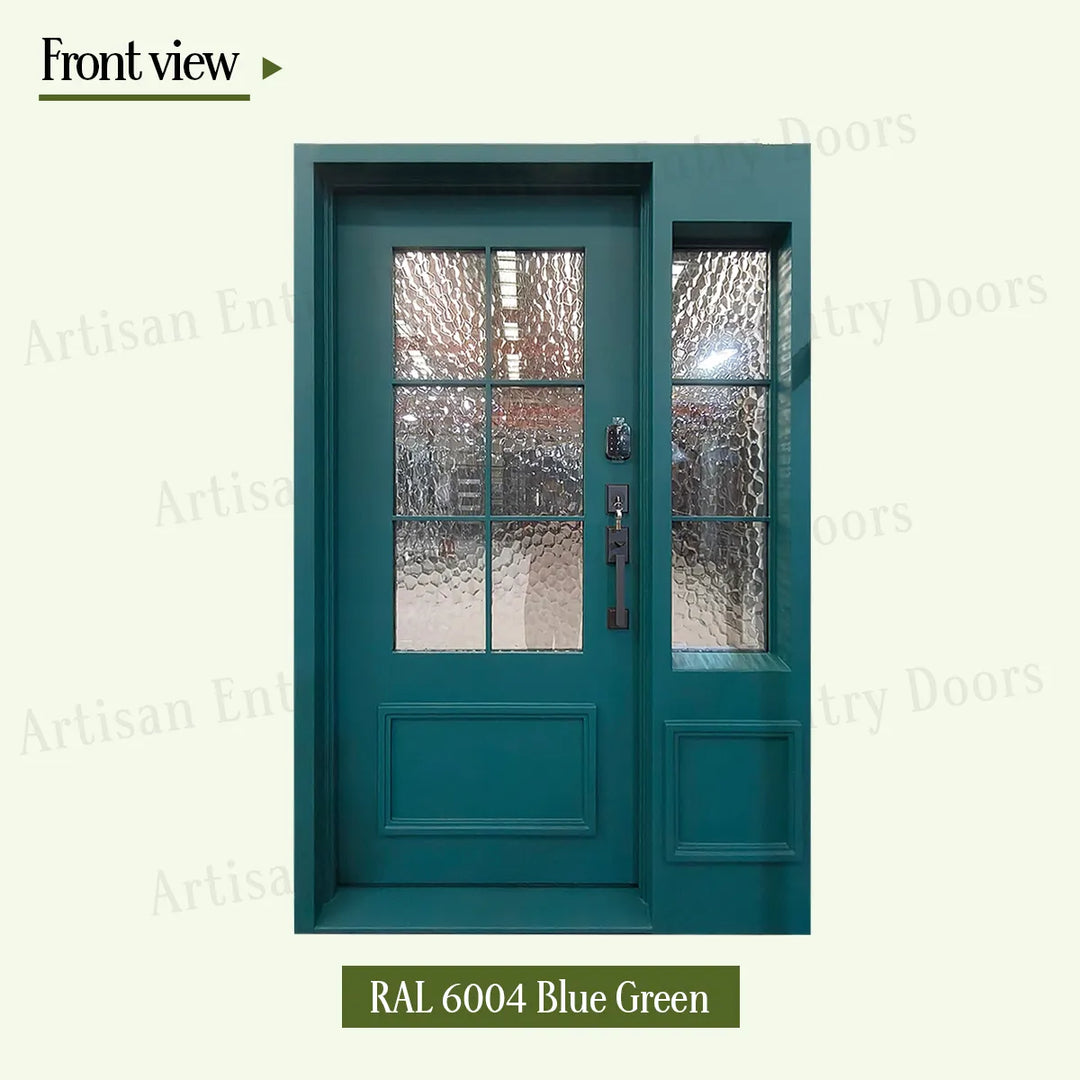 artisan-ral 7015-blue-green-front-view-artisanentrydoors