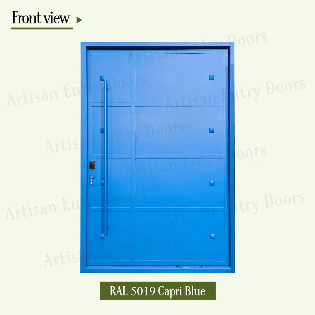 artisan-ral 7015-capri-blue-front-view-artisanentrydoors