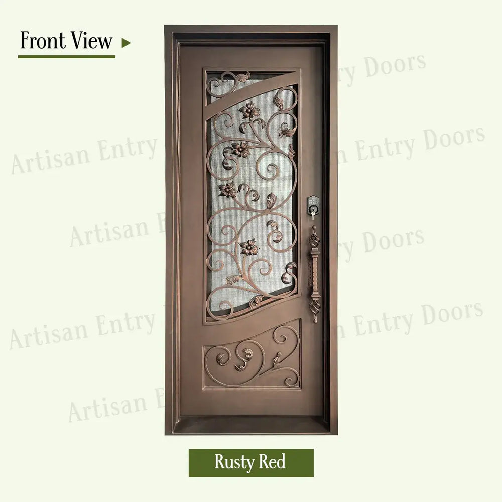 artisan-rusty-red-front-artisanentrydoors.com