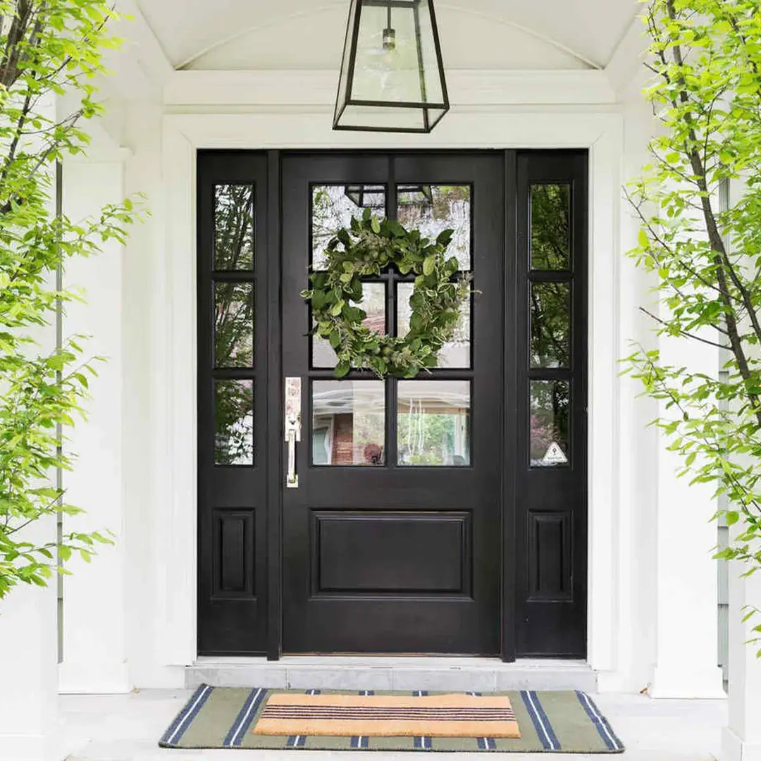 artisan-robust-iron-single-door-with-sidelights-clear-glass-gird-detailing-residential-entrance-artisanentrydoors