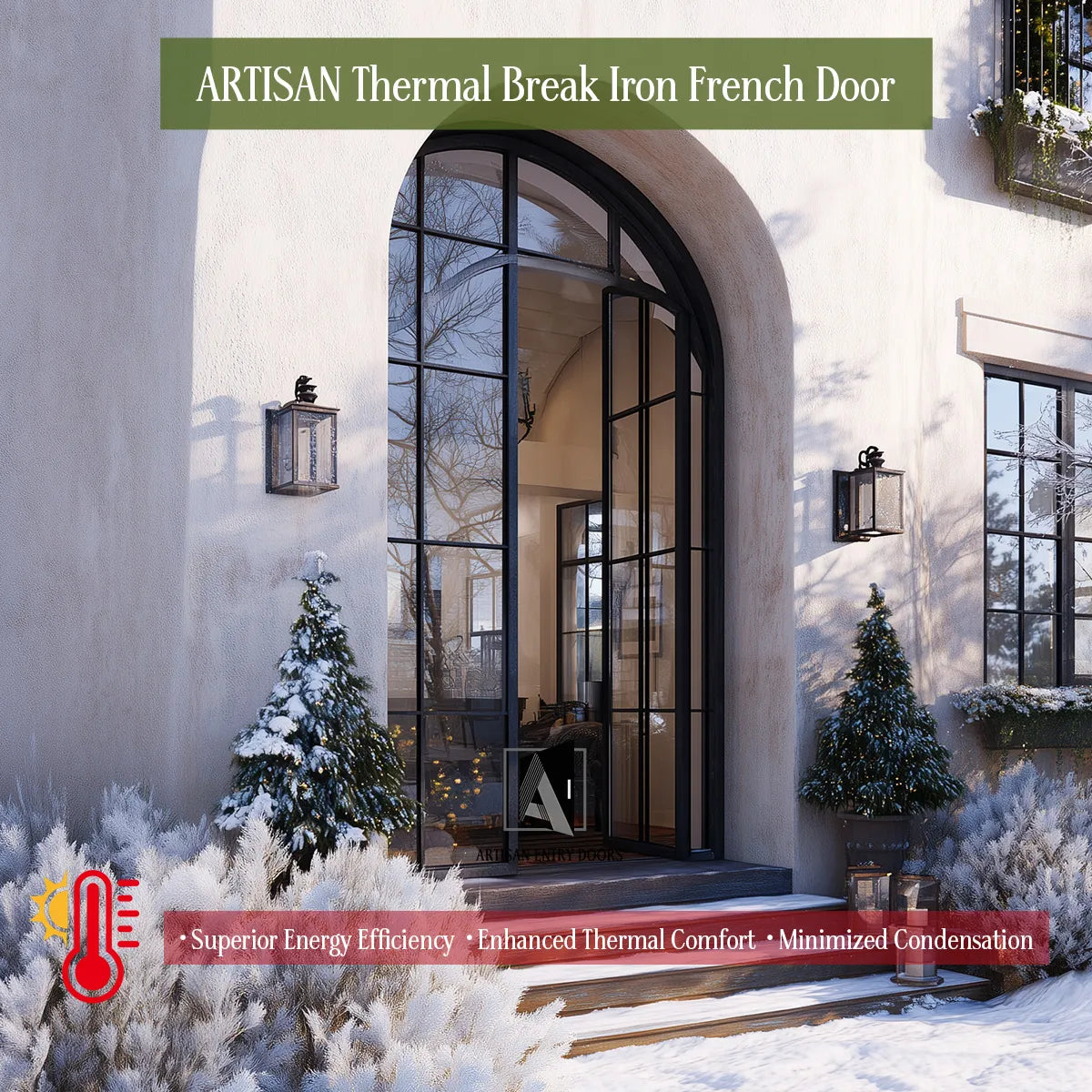Thermal Break Iron Doors for Cold Climates